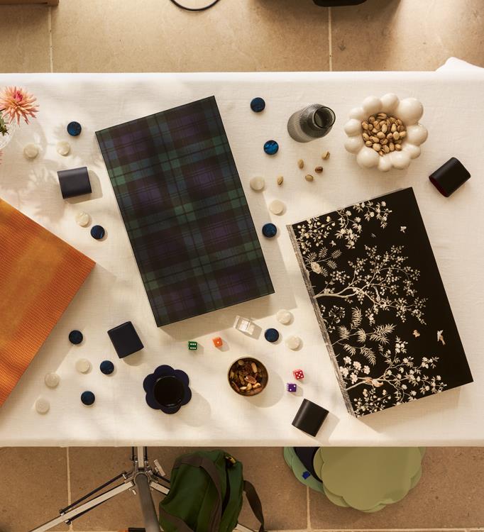 Lacquer Backgammon Set Black Chinoiserie