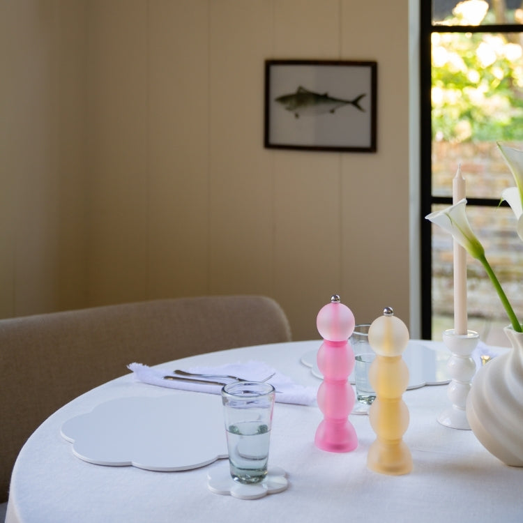 Pink Frosty Bobbin Salt or Pepper Mill