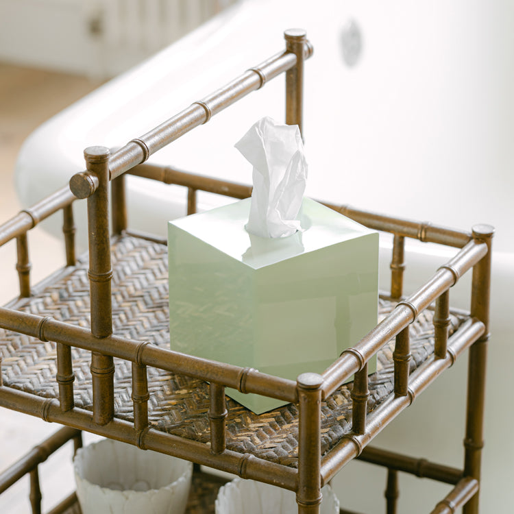 Mint Square Tissue Box