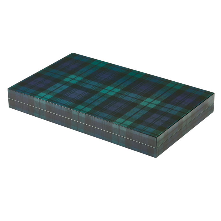 Lacquer Backgammon Set Tartan