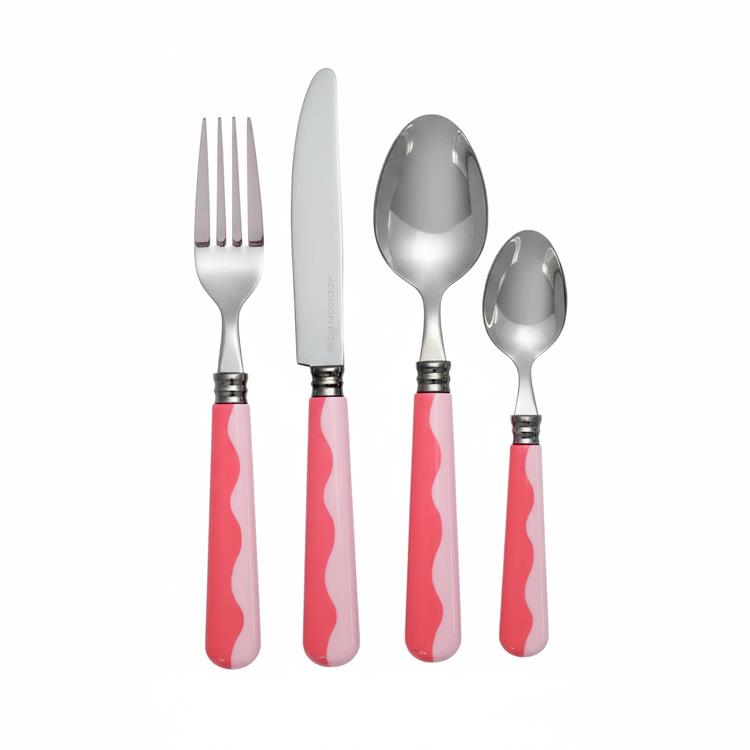 Wave Cutlery - Watermelon & Pink (16‑Piece Set)