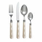 Wave Cutlery - Cappuccino & White (16‑Piece Set)