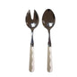 Wave Salad Servers - Cappuccino & White (2‑Piece Set)