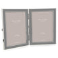 Chiffon Enamel & Silver Double Frame