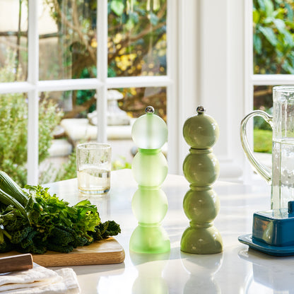 Green Frosty Bobbin Salt or Pepper Mill