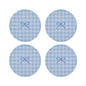 Blue Gingham Coasters- Set of 4