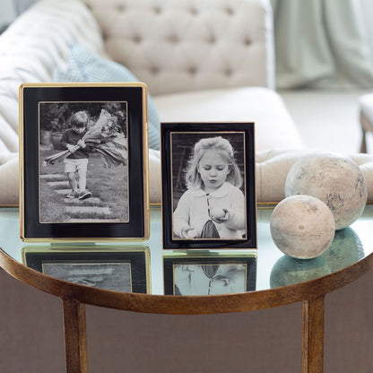 Black Enamel & Gold Frame