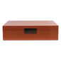 Large Orange Croc Lacquer Box with Silver