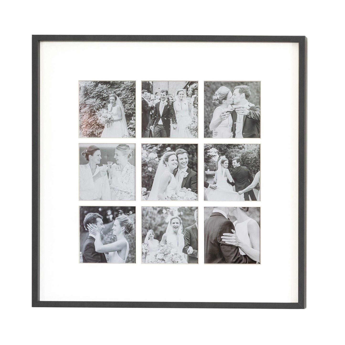 Four Aperture Black Wall Hanging Frame