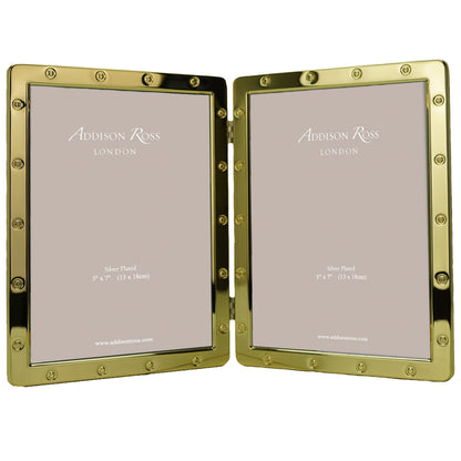Gold Locket Frame Double